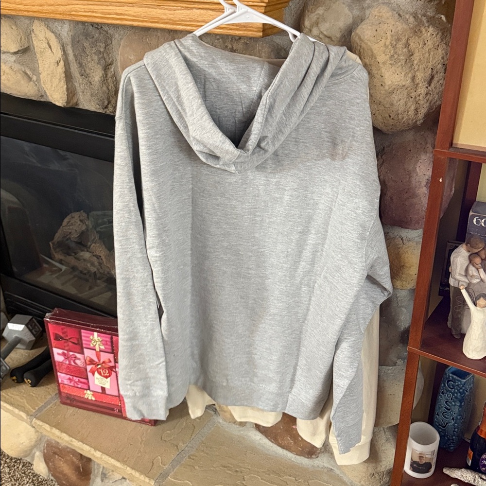 RVCA Light Gray Zip-Up Hoodie nwt size large - Picture 5 of 5